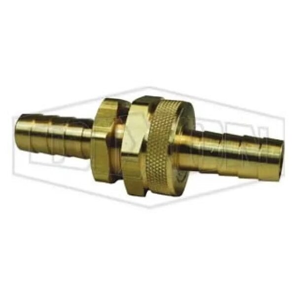 Standard Shank Garden Hose Fitting Set with Hex Nut, 3/4-11-1/2 x 5/8 in Nominal, Brass, Domestic