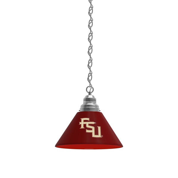 Florida State (Script) Pendant Light, Chrome Fixture