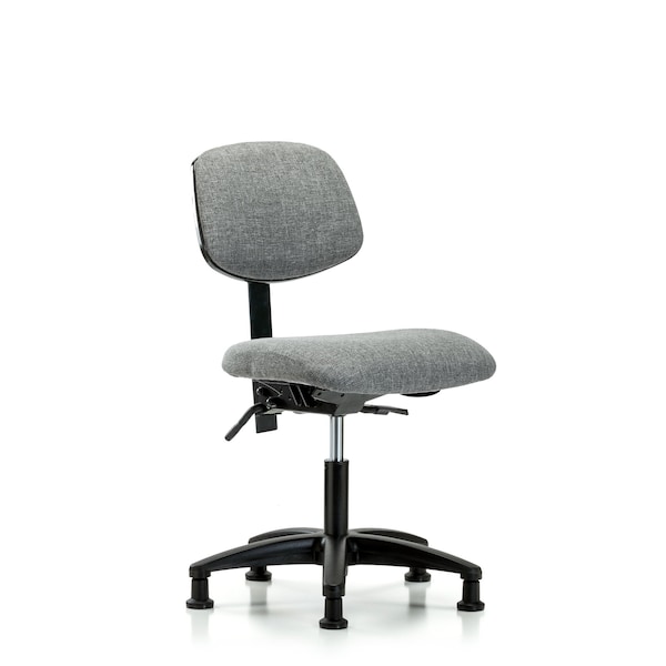 Desk Chair Desk Chair, Fabric, Tilt Glides, Gry, No Arms, 19" to 24" Height, Fabric, Grey