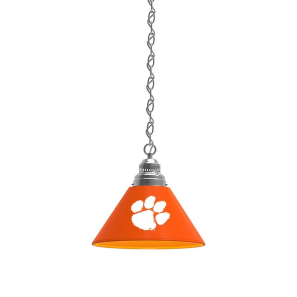Clemson Pendant Light, Chrome Fixture