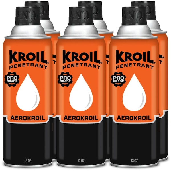 13 Oz. Penetrant Original (aka AeroKroil), Penetrating Oil Aerosol, Penetrant, Multipurpose, 6PK