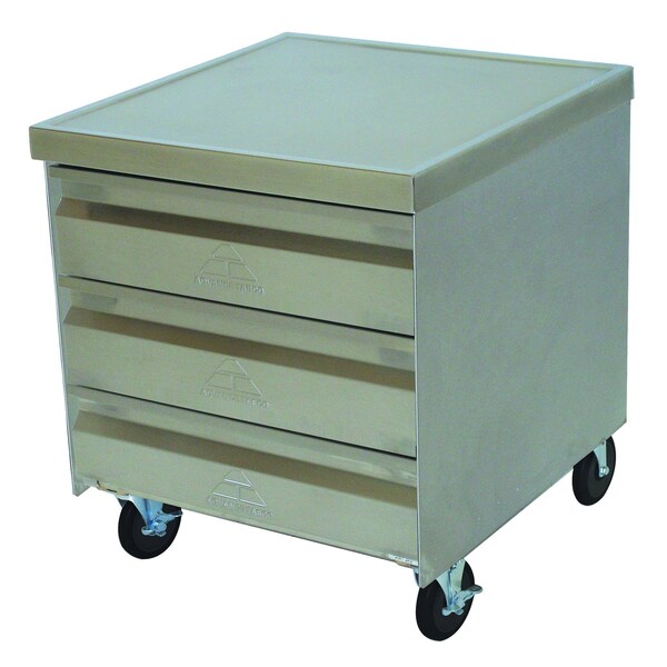Mobile Drawer Cabinet 25-1/4 in.W x 21-3/4 in.D x 29-1/2 in.H three drawer tier