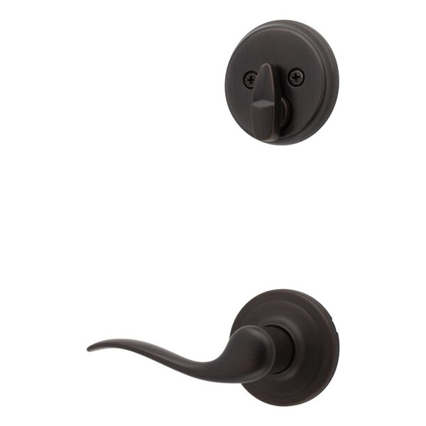 Left Hand Single Cylinder Interior Tustin Lever Trim Venetian Bronze Finish