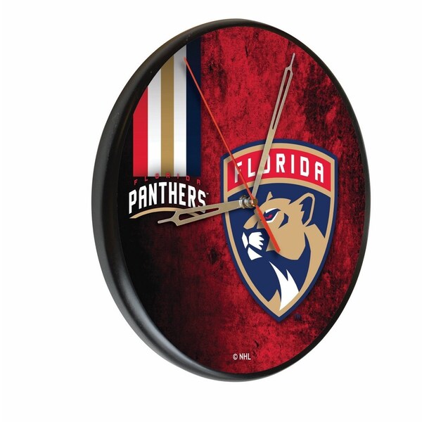 Florida Panthers 13" Solid Wood Clock