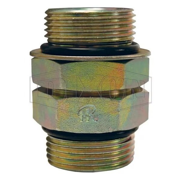 Adjustable O-Ring Union, 1-1/16-12 Nominal, Male SAE O-Ring Boss, Steel, Domestic