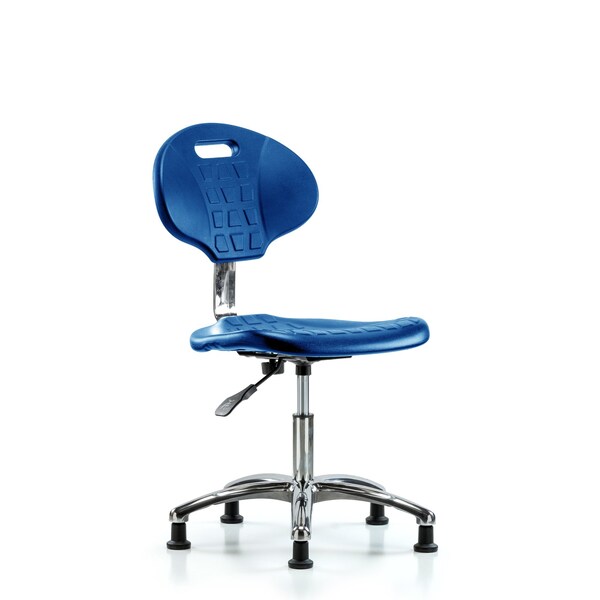 Erie Poly Clean Room Chair, Desk, Glides, Blue