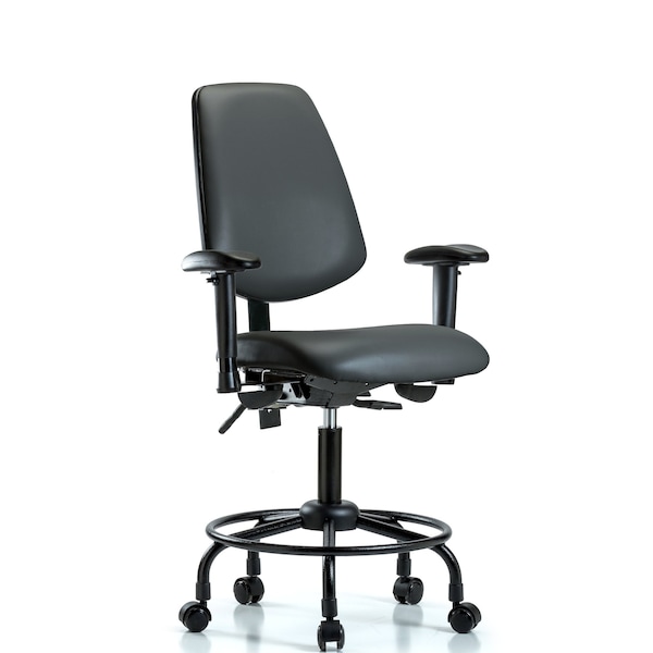 Vinyl Chair, Vinyl, Adjustable Arms