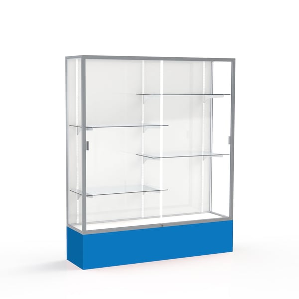 Spirit Floor Display Case 60x72x16, White, Satin