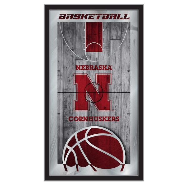 Nebraska 15" x 26" Basketball Mirror