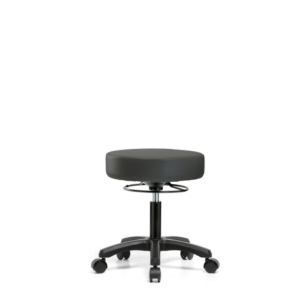 Desk Mini-Stools, Vinyl, Casters, Gry