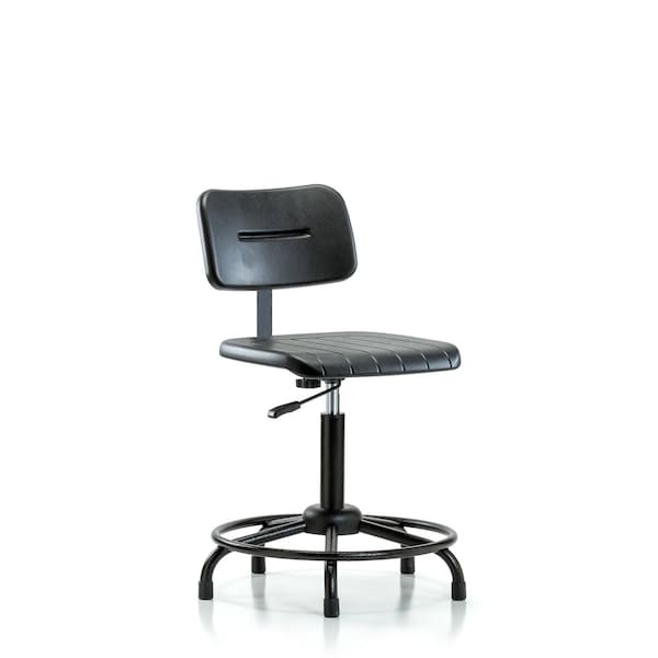 Basic Poly Med Bench Chair, RT, Glides, Polyurethane, 19-1/2" to 27-1/2" Seat Height