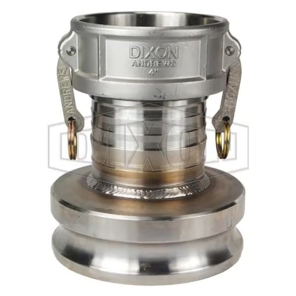 Type DA Cam and Groove Reducing Coupler, 6 x 3 in Nominal, Coupler x Adapter End Style, 316 SS