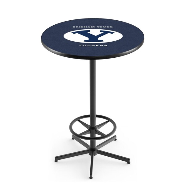 42" Black Brigham Young Pub Table