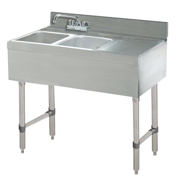Underbar Basics Sink Unit 2-compartment 36 in.W x 21 in.D x 33 in.H overall