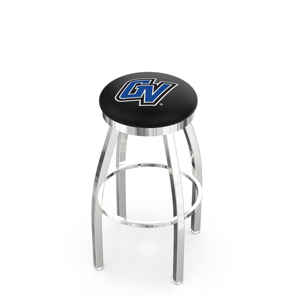 25" Chrome Grand Valley State Swivel Bar Stool, Accent Ring