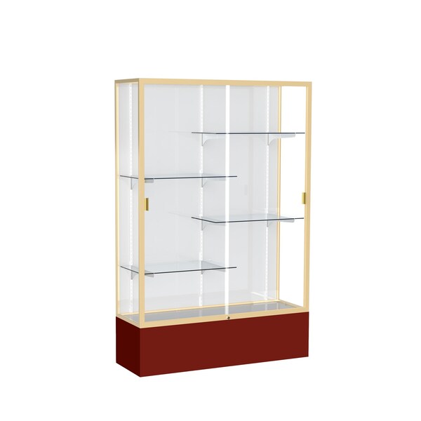 Spirit Floor Display Case 48x72x16, White, Champange