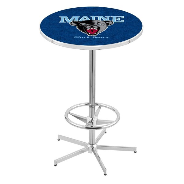 42" Chrome Maine Pub Table, 36" dia. Top