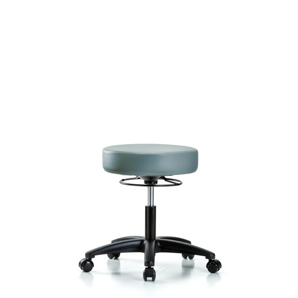 Vinyl Stool, Desk, Casters, Storm