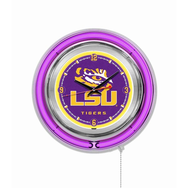 Louisiana State University Double Neon 15" Clock