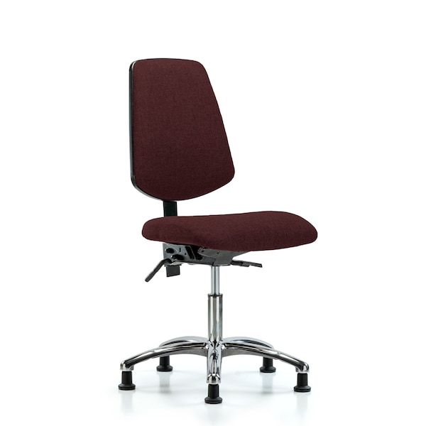 Desk Chair Fab Desk Chair, Med, Bk, Glds, Bur, No Arms, 19" to 24" Height, Fabric, Burgundy