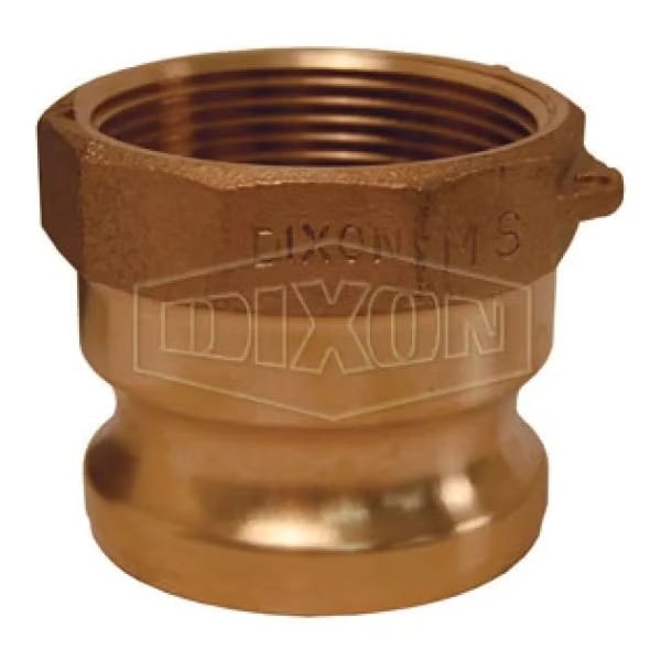 Boss-Lock Type A Cam and Groove Adapter, 6 in, Male Adapter x FNPT, Brass, Domestic