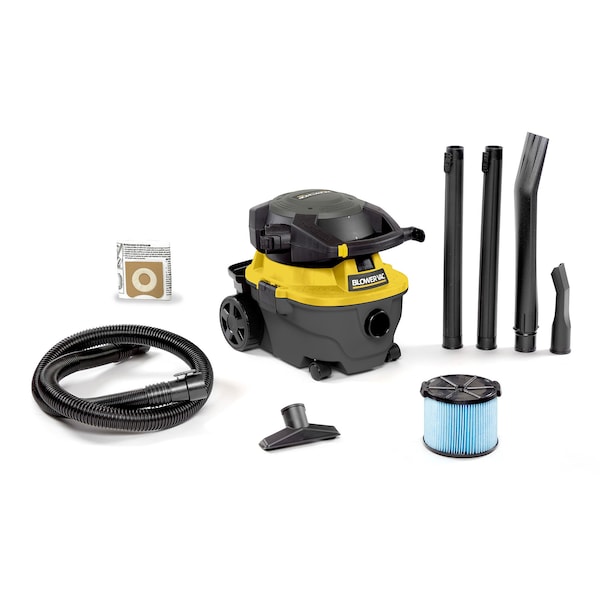 4 Gal. 6.0 Peak HP Wet/Dry Vacuum Cleaner with Blower and Accessories