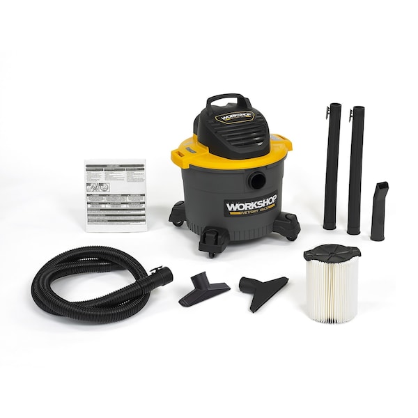 9 Gal. 4.25 Peak HP Portable Wet/Dry Vacuum Cleaner with Accessories