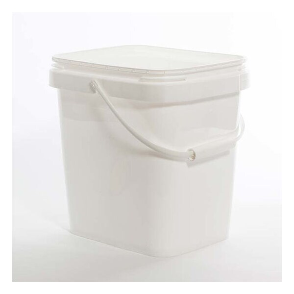 Open Head Pail, HDPE, White, 4 gal.