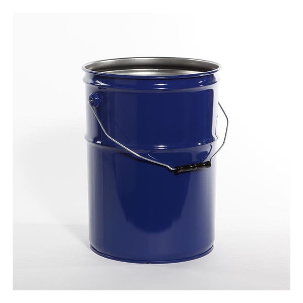 Open Head Pail, Steel, Blue, 6 gal.