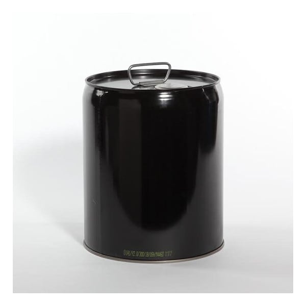 Tight Head Pail, Steel, Black, 5 gal., UN Rating Liquid: Y2.0/300