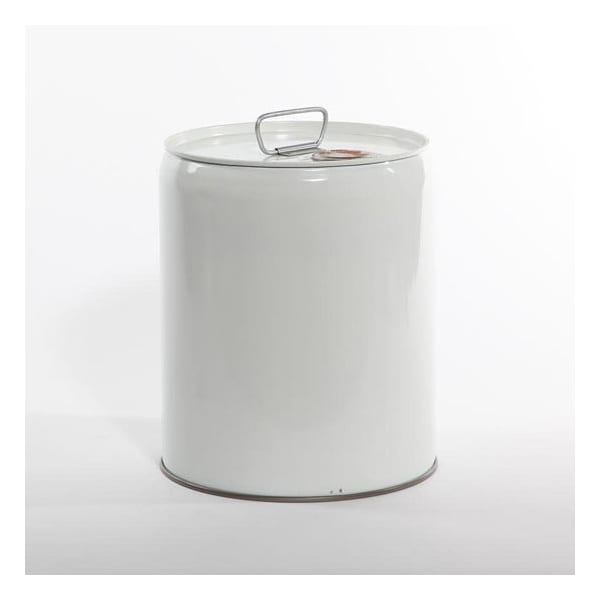 Tight Head Pail, Steel, White, 5 gal., UN Rating Liquid: Y2.0/300