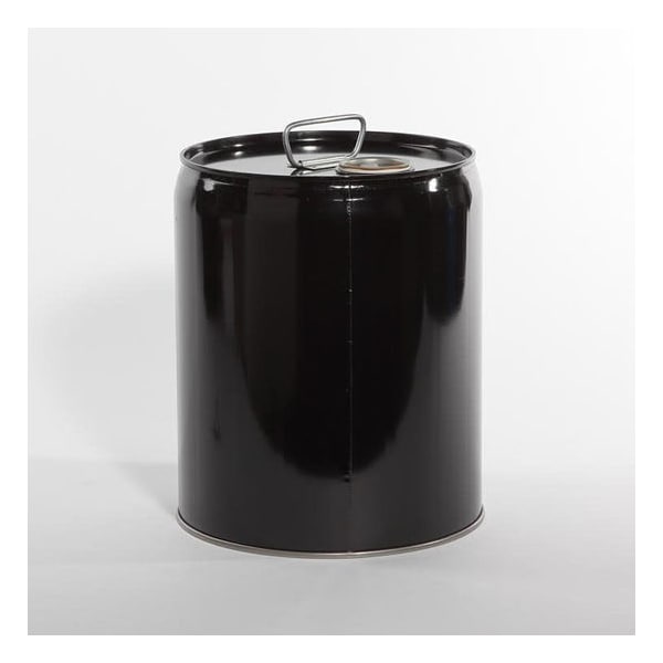 Tight Head Pail, Steel, Black, 5 gal., UN Rating Liquid: X1.6/300