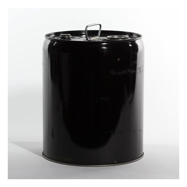 Tight Head Pail, Steel, Black, 5 gal., Shape: Round