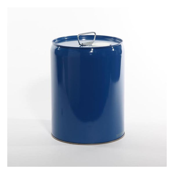 Tight Head Pail, Steel, Blue, 5.3 gal., Height: 15-5/16"