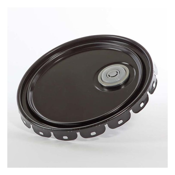 Cover, Steel, Black, 5 gal., Type: Lug with Rieke Prep