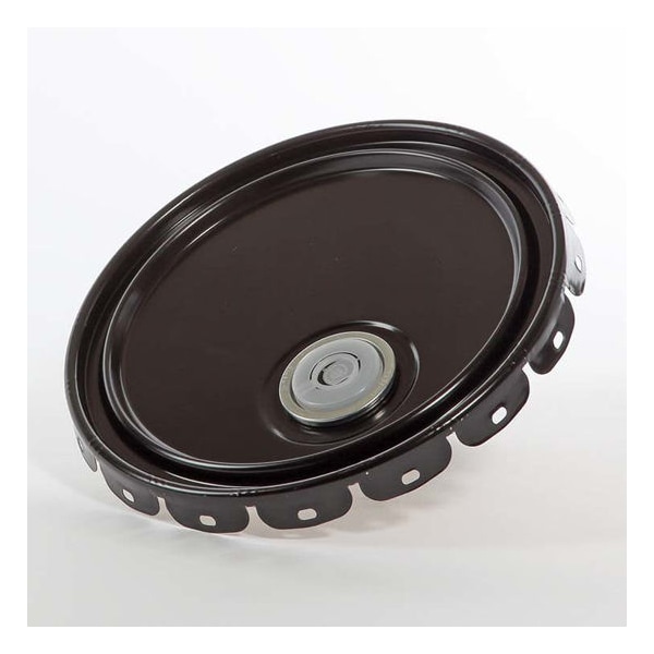 Cover, Steel, Black, 5 gal., Type: Lug with Rieke