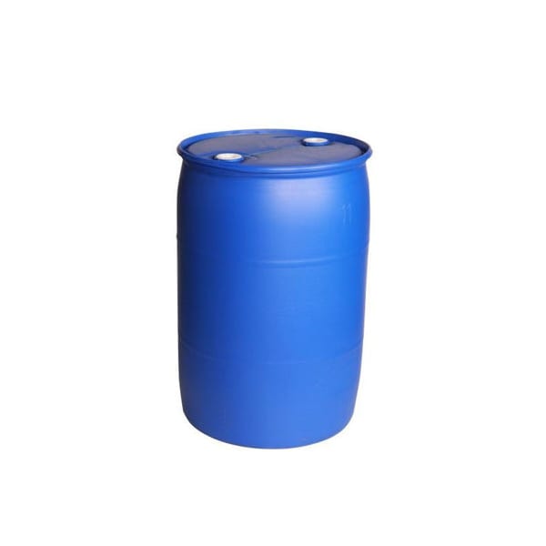 Plastic Drum, Gasket Fittings, 55 gal., Blu