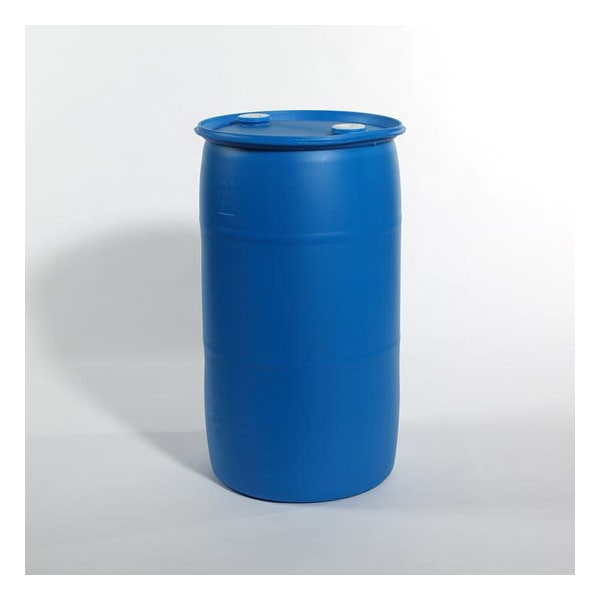Plstc Drum, Fittings, Tght Hd, Blu, 35 gal.