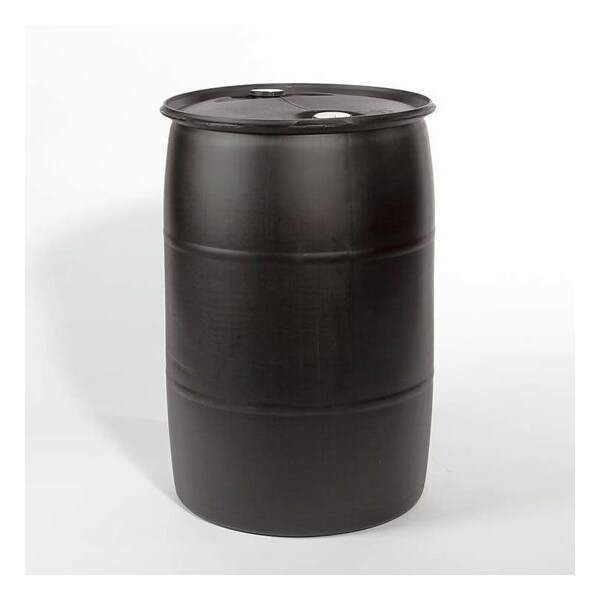Plstc Drum, Fittings, Tght Hd, Blk, 55 gal.
