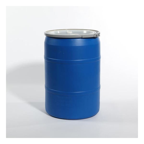 Plstc Drum, Fittings, Opn Hd, Blu, 30 gal.