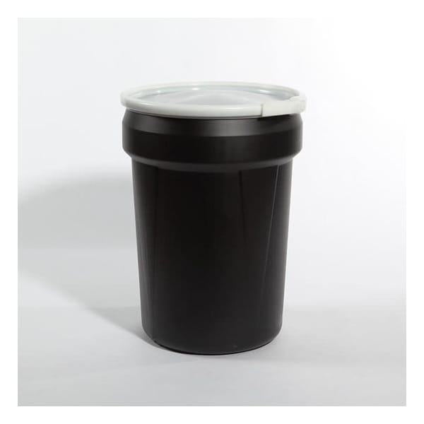 Plastic Drum, OH Nestable, 30 gal., Black