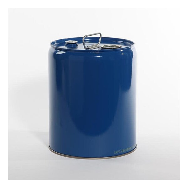 Tight Head Pail, Steel, Blue, 5 gal., Height: 13-7/16"