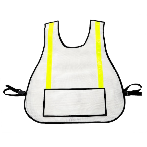 Traffic Safety Vest with Window, White