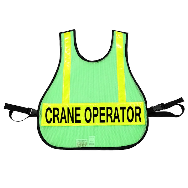 Crane Operator Safety Vest, Lime Green