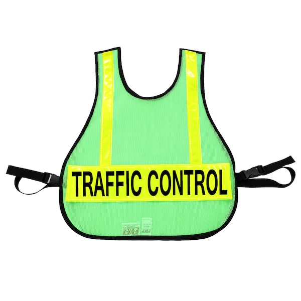 Traffic Control Safety Vest, Lime Green