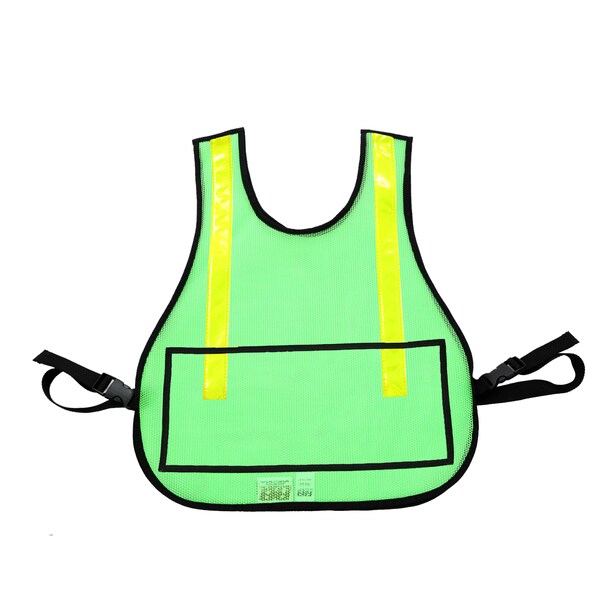 Traffic Vest with Clear Window, Lime Gre