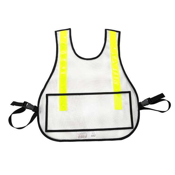 Traffic Safety Vest with Window, White