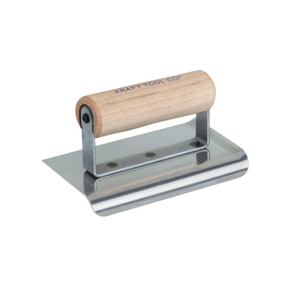 Curved End Edger w/Wood H, 6"x3" 1/4"R