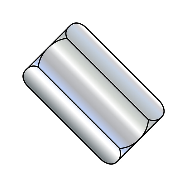 Coupling Nut, #10-24, 18-8 Stainless Steel, Not Graded, 3/4 in Lg, 3/8 in Hex Wd, 150 PK