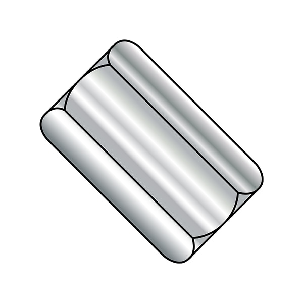 Coupling Nut, 3/8"-16, 18-8 Stainless Steel, Not Graded, Plain, 1-3/4 in Lg, 1/2 in Hex Wd, 125 PK